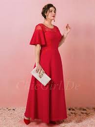 Maybe you would like to learn more about one of these? Abendkleid Grosse Grossen Brautkleid Fur Mollige U Boot Ausschnitt Lang Rot Satin Mit Ruschen Armel