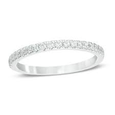 Love S Destiny By Zales 1 4 Ct T W Certified Diamond Wedding Band In 14k White Gold I I1 Zales