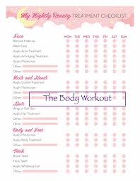 Beauty Checklist Beauty Organizer Beauty Routine Tracker