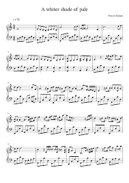 Without much promotion, it reached number 5 on the us billboard hot 100. A Whiter Shade Of Pale Sheet Music For Piano Solo Musescore Com