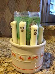 Ghost Cheese Sticks Snack For A Little Added Protein Cute Snacks Kids Snacks Snacks