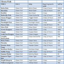 Tapfish Guide Clown Fish Breeding Table