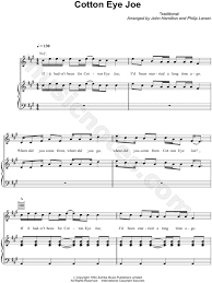 Rednex Cotton Eye Joe Sheet Music In A Major Transposable Download Print Cotton Eyed Joe Song Lyrics And Chords Sheet Music
