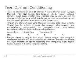 Skinner berpendapat, bahwa tujuan psikologi adalah meramal dan mengontrol tingah laku. Teori Operant Conditioning J W Skinner Ppt Download