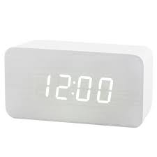Shop with afterpay on eligible items. Wood Led Alarm Clock Modern Snooze White Desk Digital Clock For Bedroom Sound Control Electronic Table Clocks Birthday Gift Alarm Clocks Aliexpress