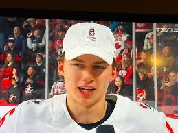 Connor Bedard in his post game interview with TSN analyst Kenzie Lalonde  moments after Canada won gold “I don't want to talk about myself right now.  We're not talking about me. We