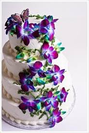 Purple and blue wedding cake. Blue Wedding Cakes For Blue Weddings Wedding Cakes Blue Purple Wedding Cakes Butterfly Wedding Cake