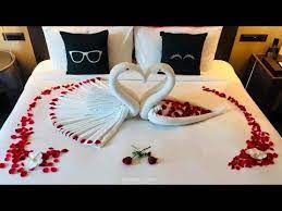 Lovely Bedroom Decorations Setup Idea For Valentine S Day Marriage Anniversary Birthda Romantic Bedroom Decor Wedding Room Decorations Valentines Bedroom
