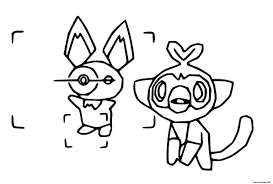 Dans le dessin animé pokémon, la série. Flambino Pokemon Coloriage