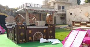 A joint royal princess tea party with floral decorated crystal chandeliers, white canopy tent, tea sandwiches, mini tarts, gold leaf cake, flower crowns & more. Royal Ambience Party Lawn In Indirapuram Ghaziabad Check Price Photos Reviews I Gyv