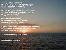 Ralph Waldo Emerson Success What Is Success Success Meaning Emerson