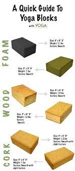 The cork style block is more practical for long term use but is heavier and firmer, so can feel a little less comfortable. A Quick Guide To Yoga Blocks Yoga Block Yoga Accessories Trx Yoga