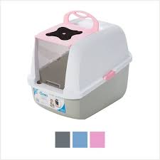 Catit Hooded Cat Pan Pink Chewy Com Cat Litter Hoods Cats
