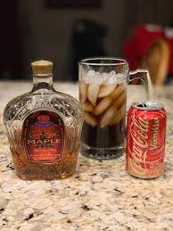 Maple Crown Royal And Vanilla Coke Taste Like A Pancake Or Waffle With Maple Syrup Vanilla Drinks Smoothie Drinks Boozy Drinks