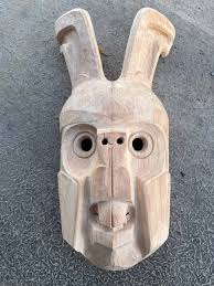 Almost ready for some paint. Labitsa- rabbit. Carved from alder