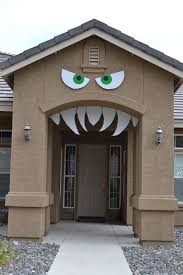 It S A Halloween Costume For Your House Turn Your Entry Way Into A Monster W Cheap Diy Halloween Decorations Cheap Halloween Diy Halloween Outdoor Decorations
