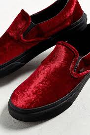 Vans Slip On Red Velvet Sneaker Velvet Sneakers Vans Slip On Velvet Vans