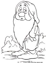 Printable 7 Seven Dwarfs Sleepy Coloring Pages Free Printable Coloring Pages For Kids Disney Coloring Pages Snow White Coloring Pages Coloring Pages