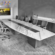 Office & conference tables : China Prefab Manufactures High Quality Conference Table Chairs Modern Design Luxury Smart White Corian Acrylic Quartz Stone Marble Top Boat Shape Conference Table China Boat Shape Conference Table Modern Boat Shape