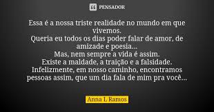 Essa E A Nossa Triste Realidade No Anna L Ramos