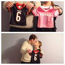 The gender reveal football offered on sale can be fully customized to your event or party theme with a myriad of options available. Boy Gender Reveal Love This Def Not The Team That I Would Pick But Cute Idea Baby Gender Reveal Party Baby Gender Reveal Gender Reveal Party Theme