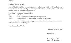 Contoh surat resmi dalam bahasa inggris beserta artinya. Undangan Tidak Resmi Bahasa Inggris Pigura