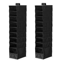 Ikea Organizer Closet Storage Hanging Skubb 2 Pack Black Amazon In Home Kitchen