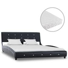Deutschlands meistgekaufte matratze » bereits über 3 millionen mal verkauft ✔ 100 nächte probeschlafen ✔ kostenloser rückversand. Vidaxl Bett Mit Matratze Schwarz Kunstleder 140 X 200 Cm Kaufen Bei Vida Xl Europe B V