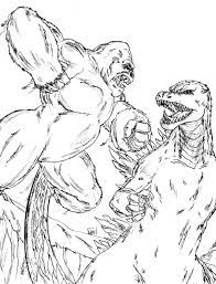King Kong Vs Godzilla By Amrock On Deviantart King Kong Coloring Pages Mermaid Coloring Pages