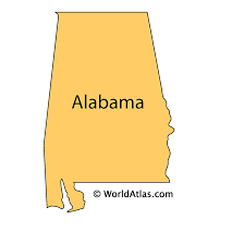 Alabama, which joined the union as the 22nd state in 1819, is located in the southern united states and nicknamed the heart of dixie. the region that became. Alabama Maps Facts World Atlas