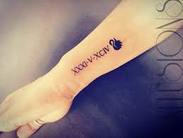 Wrist Birth Year Tattoo Designs Birth Date In Roman Side Wrist Tattoo Tatuajes