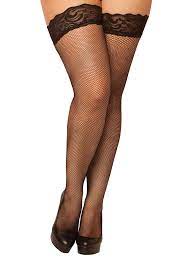 4 066 просмотров 4 тыс. Seven Til Midnight Plus Size Full Figure Lace Top Fishnet Thigh High Stockings Walmart Com Walmart Com