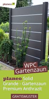 Planeo Solid Grande Wpc Gartenzaun Premium Anthrazit Garten Beautiful