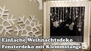 Diy Fenster Weihnachtsdeko Mit Gardinenstange Christmas Window Decoration