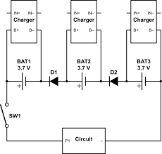This circuit has two main parts, one is the battery charging circuit, and the second is dc to dc boost converter part. Separating Lithium Ion Cells For Charging Electrical Engineering Stack Exchange