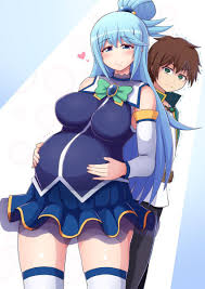 It's actually pretty rare to see wholesome pregnant Aqua. Not a fetish or  anything, just the thought of her being a kind and caring mother makes me  smile. : r Konosuba