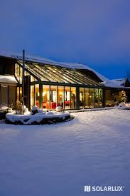 Im Winter Ein Absoluter Hingucker Der Festlich Beleuchtete Wintergarten Von Solarlux Wintergarten Haus Erweiterungen Garten