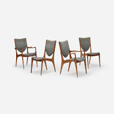 Vladimir Kagan Shield Back Dining Chairs Set Of Four Wright20 Com Dining Chairs Chair Outdoor Chairs