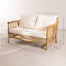 Lo schienale è un elemento decisivo nella scelta del proprio divano a due posti. Divano Da Giardino A 2 Posti In Legno Di Teak Narel Sklum