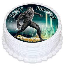 Cakes by gene on instagram: Black Panther Edible Cake Image Topper Personalized Birthday Party 8 Inches Round Walmart Com Walmart Com