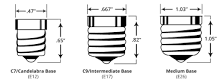 Image result for different types of bulb bases