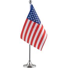 Yazanie 14*21cm 4pcs american spain united kingdom canada france country desk flag russian mexico israel national table flag. Juvale Us Flag Stand American Flag Metal Base Usa Flag Desk Table Decoration 8 X 5 5 Inches Buy Online In Botswana At Botswana Desertcart Com Productid 55547631