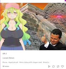 Volume & chapter covers (kanna's daily life) volume & chapter covers (elma's office lady diary) quetzalcoatl's dragon form in chapter 58. Lucoa S Return Miss Kobayashi S Dragon Maid Know Your Meme