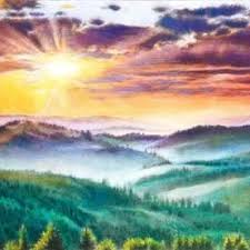 Coloring for adults.kleuren voor volwassenen. Luminous Landscapes In Graphite Colored Pencil Bluprint Colorful Landscape Landscape Drawings Color Pencil Art