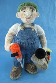 To get the knitting patterns, scroll down the page to the individual pattern you want and click on the link to that pattern. Odd Job Man Knitting Patterns Toys Knitted Dolls Knitted Toys