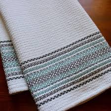Black And White Striped Kitchen Towels Kitchen Towel Handwoven Dish Hand Woven Cotton Linen Natural Gray Black Teal White Large Striped Chef Hand Weaving Weaving Weaving Patterns