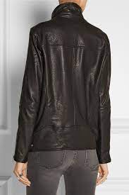 Black Textured Leather Biker Jacket Helmut Lang Biker Jacket Jackets Leather Biker Jacket