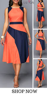 Usd29 86 Button Detail High Waist Sleeveless Dress Freeshipping Worldwide And Easy Returns Coupons Vestidos Estilosos Vestidos Bonitos Vestidos Descolados