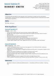A proven job specific resume sample for landing your next job in 2021. General Assistant Resume Samples Qwikresume