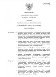 Pergub Nomor 3 Tahun 2020 Jdih Pemerintah Provinsi Bali